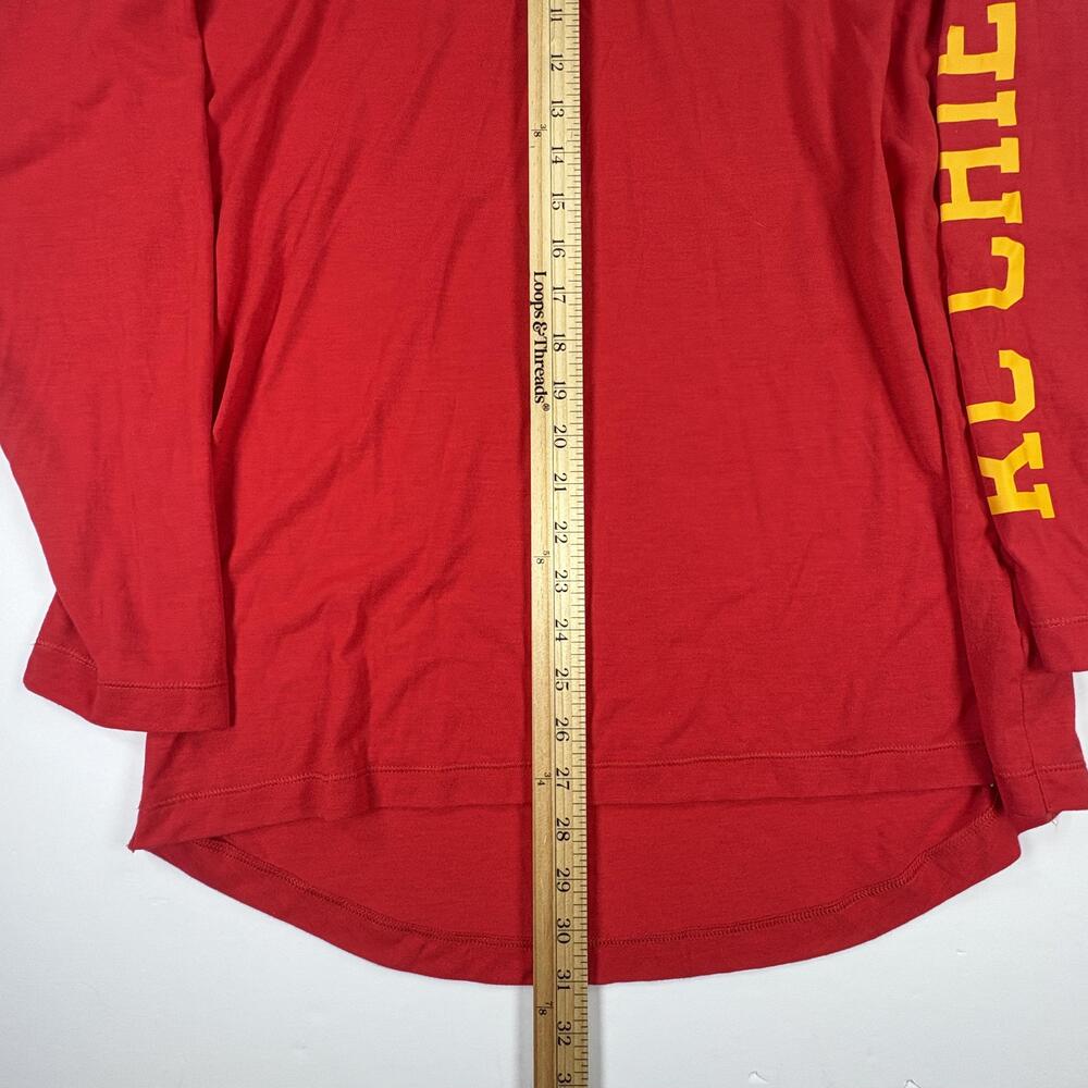 Kansas City Chiefs Shirt Mens Medium Red Yellow NFL Football Nike Hoodie Tee - Picture 8 of 12